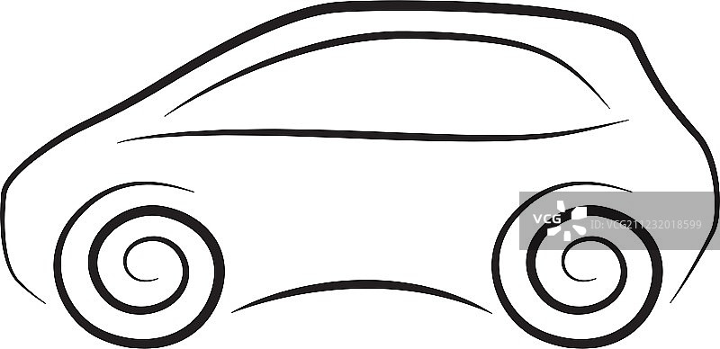 概念车剪影图片素材