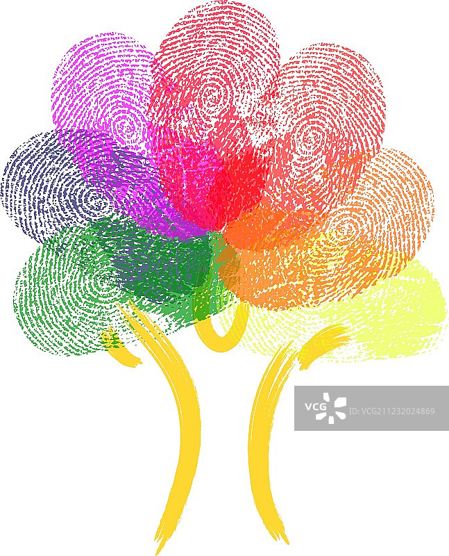 指纹树图片素材