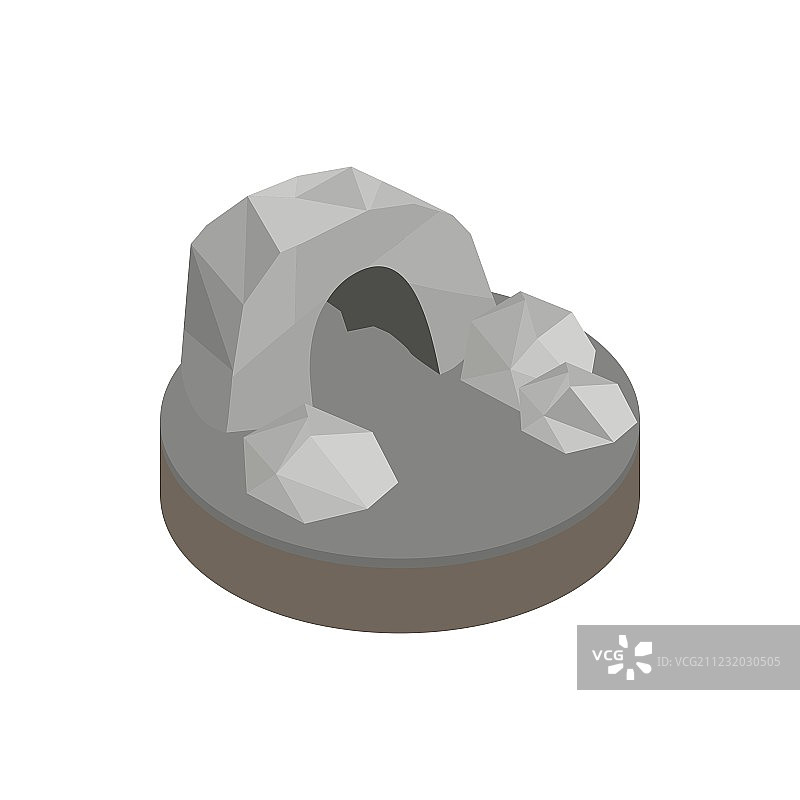 地下洞穴2.5D 3D图标图片素材