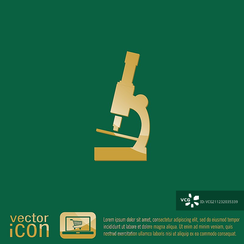 显微镜符号标志，用于生物学研究图片素材