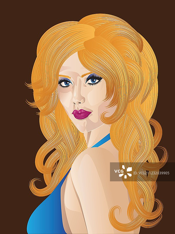 黄头发的女人图片素材