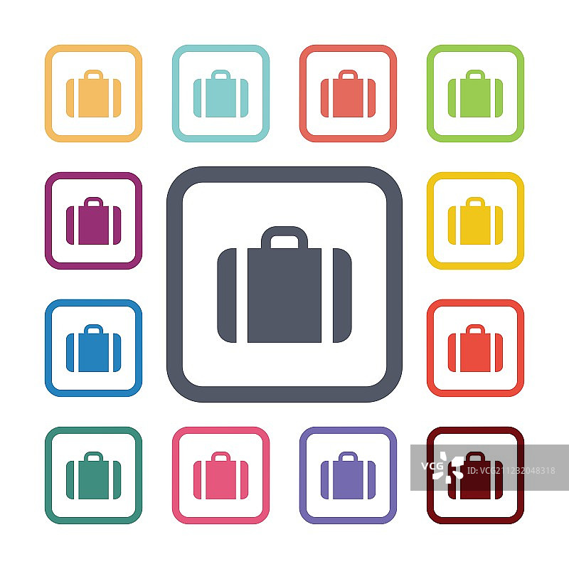 文件扁平图标集图片素材