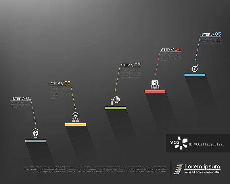 通往成功的阶梯设计模板图片素材