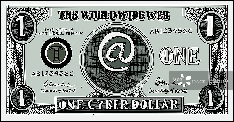 一个赛博朋克美元蚀刻图片素材