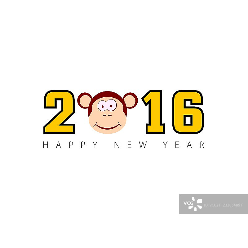 2016猴年新年快乐图片素材
