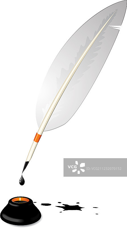 鹅毛和墨水图片素材