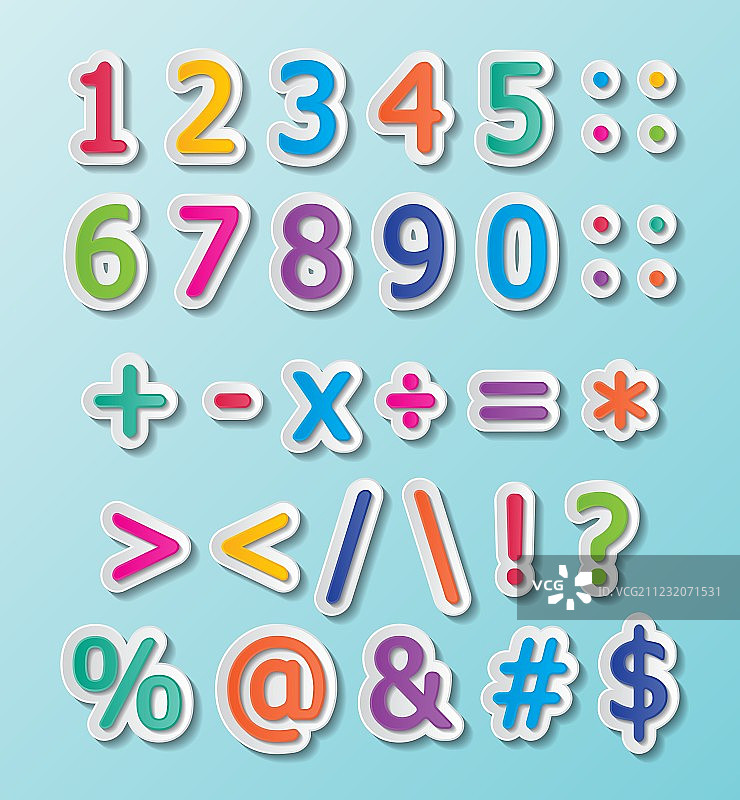 数字和符号图片素材