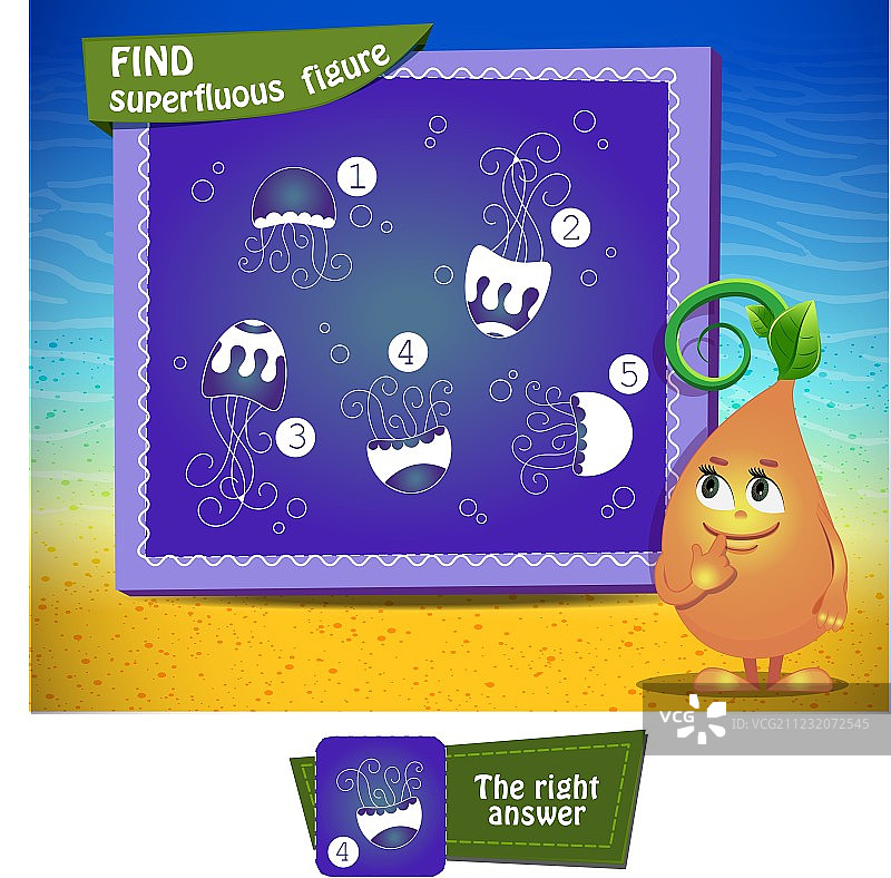 寻找多余的水母图案图片素材