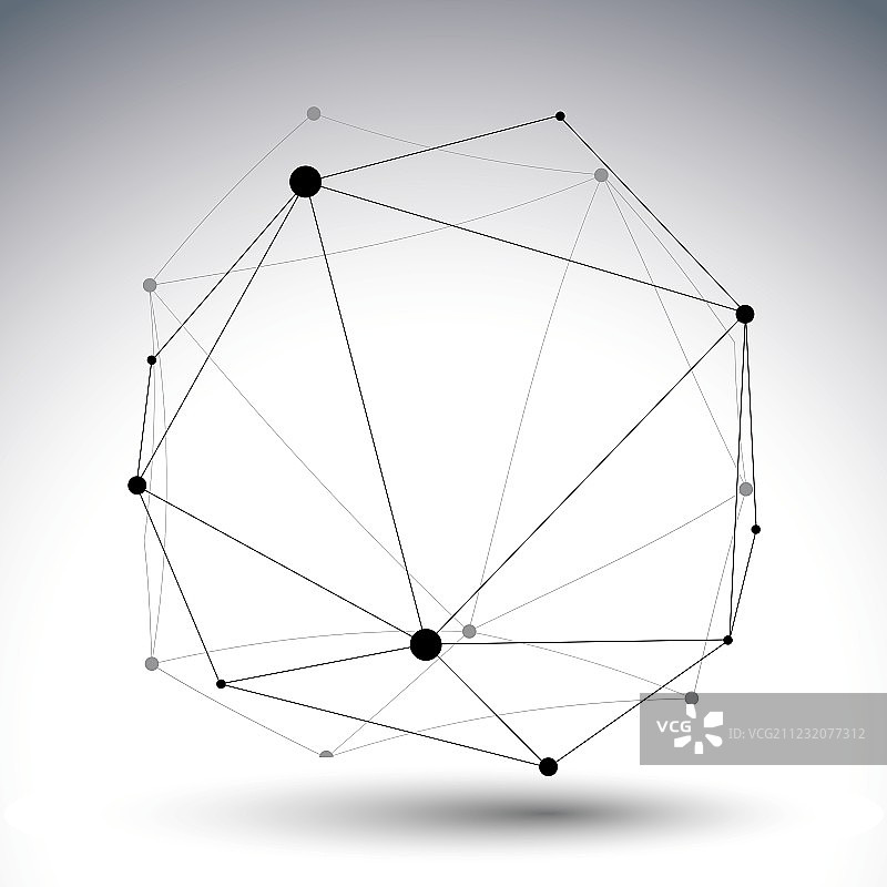 抽象3D复杂几何格子图片素材