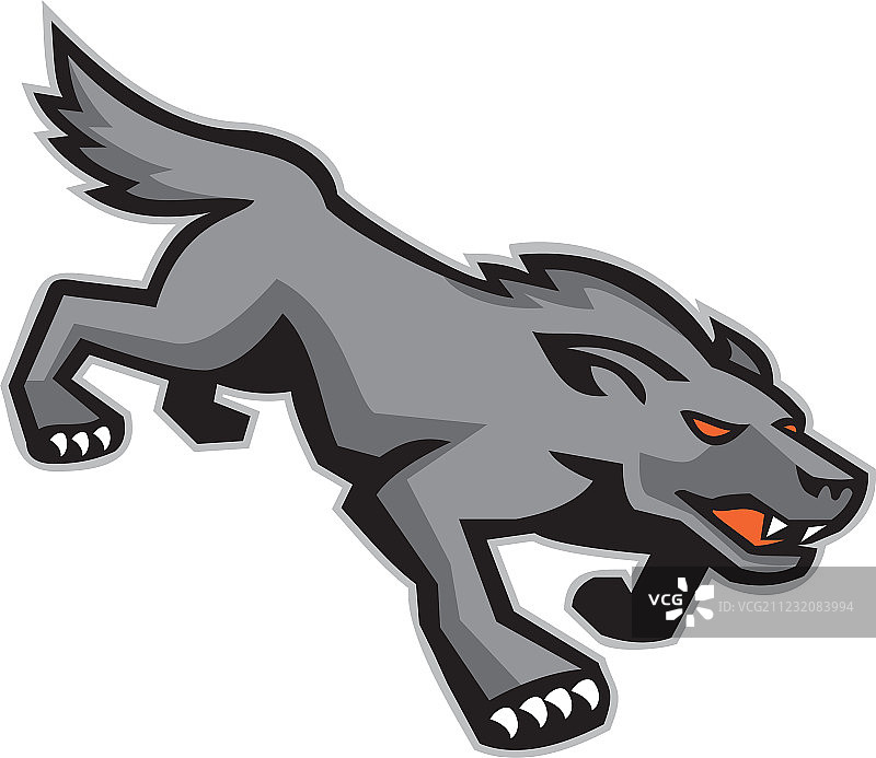 追踪猎物的复古风格野狗图片素材