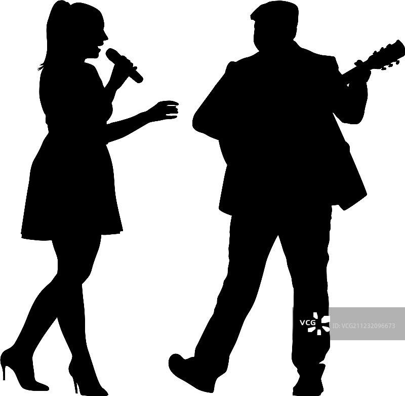 歌手和吉他手图片素材