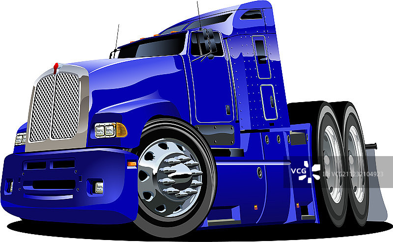 卡通半挂卡车矢量素材图片素材