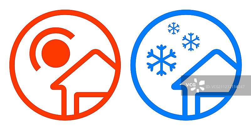 太阳和雪花图标合集图片素材