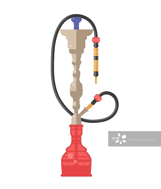 彩色现代水烟扁平风格设计图片素材