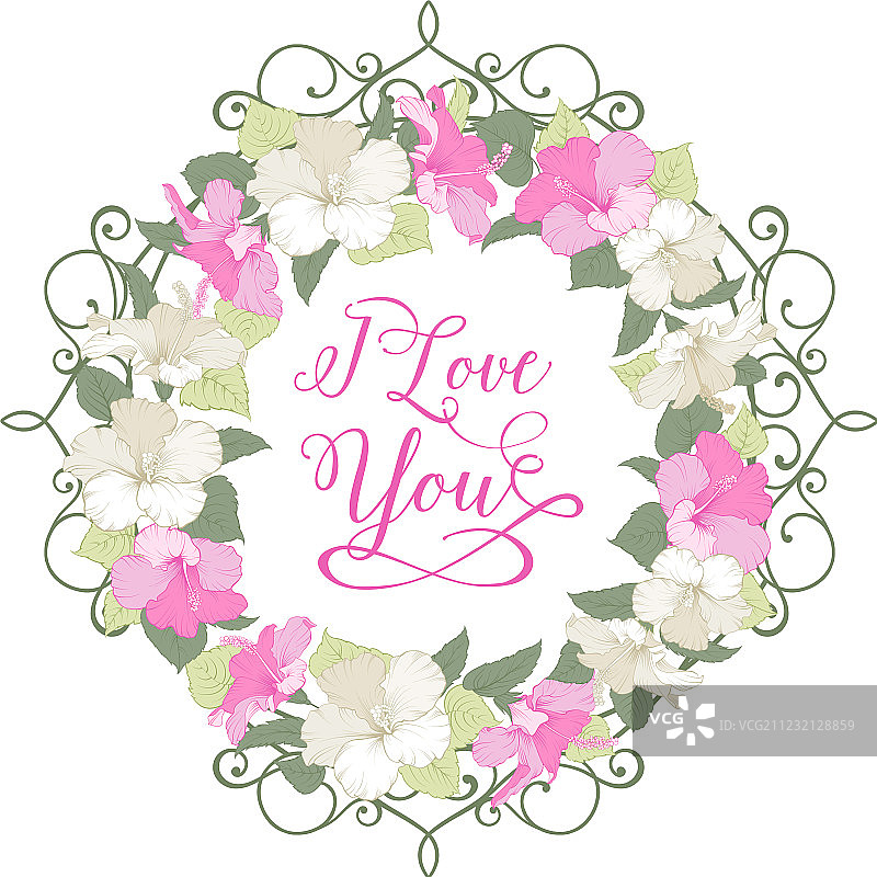 锦葵花环图片素材