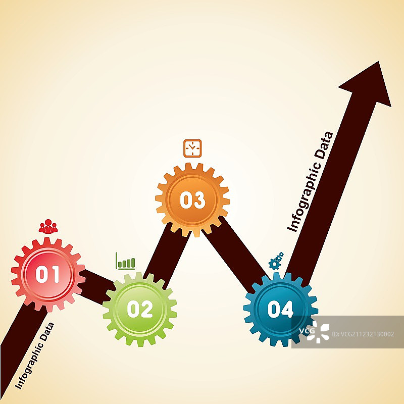 创意齿轮信息图选项banner图片素材