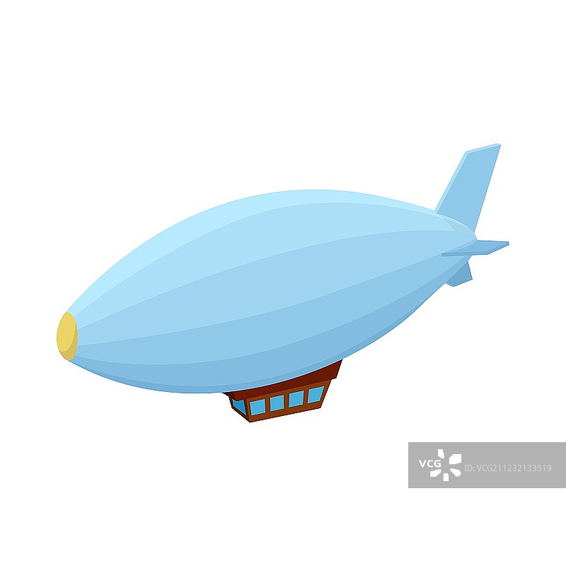 卡通风格飞艇图标图片素材