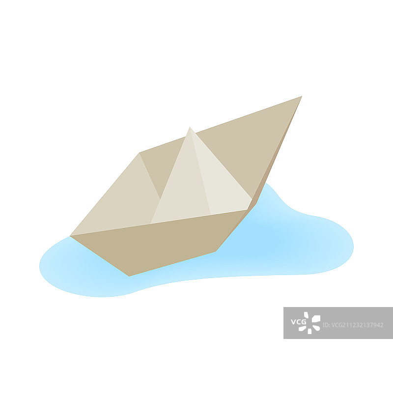 2.5D纸船图标图片素材
