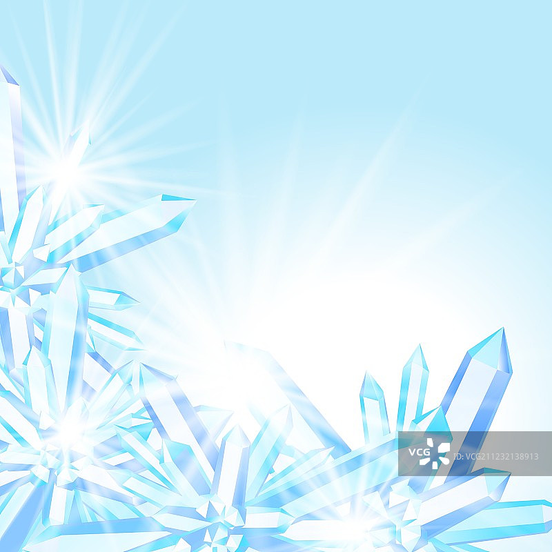 闪耀的冰晶图片素材