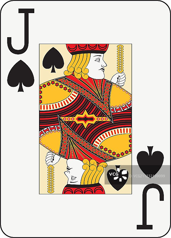 大号黑桃J扑克牌图片素材