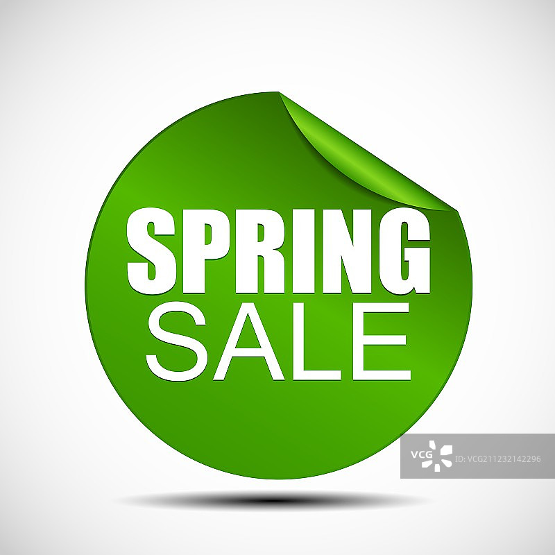 圆形春季促销标签图片素材