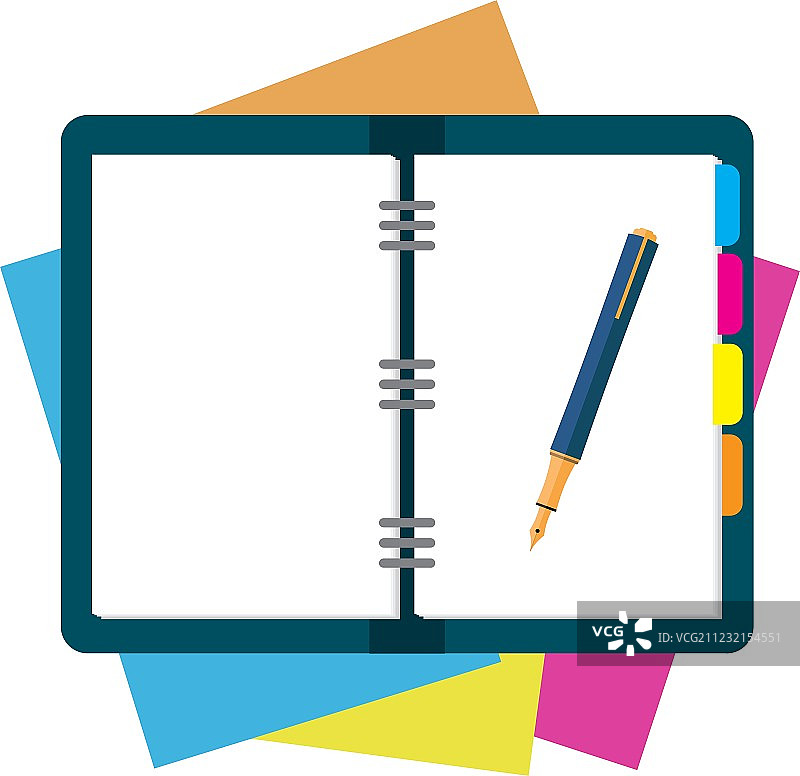 带有文本区域的记事本纸张图片素材