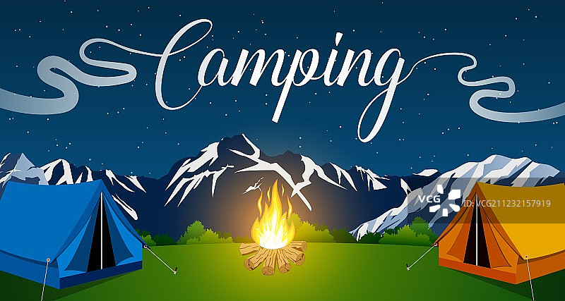 扁平风露营图片素材