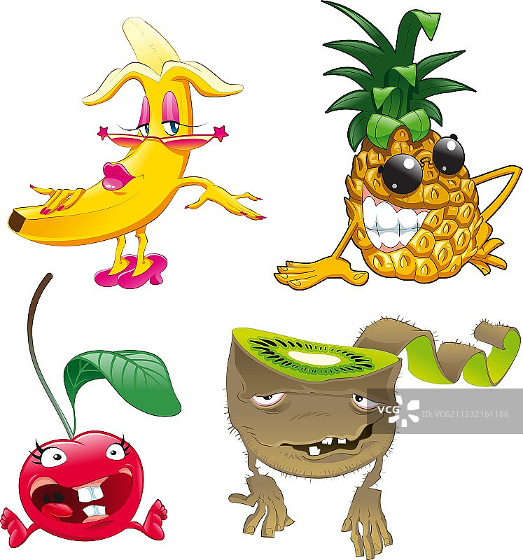 有趣的水果家庭图片素材