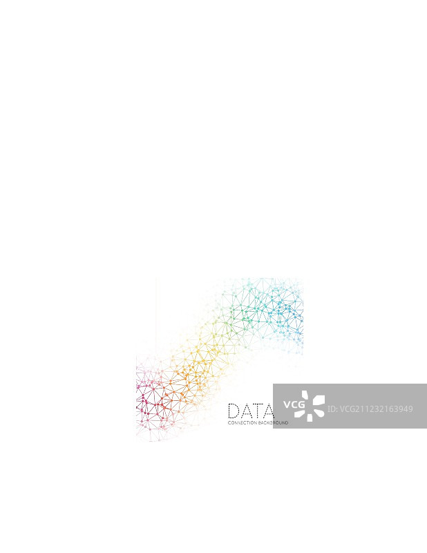 连接三角形浅色背景的波点图片素材