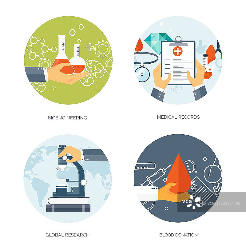 扁平风格医疗背景素材图片素材