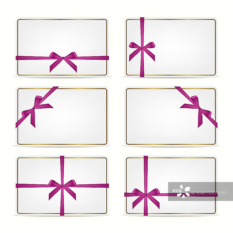 带丝带的礼品卡图片素材