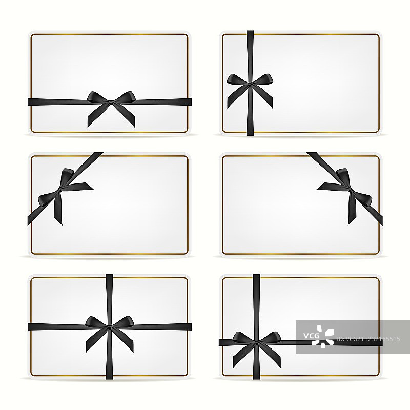 带丝带的礼品卡图片素材