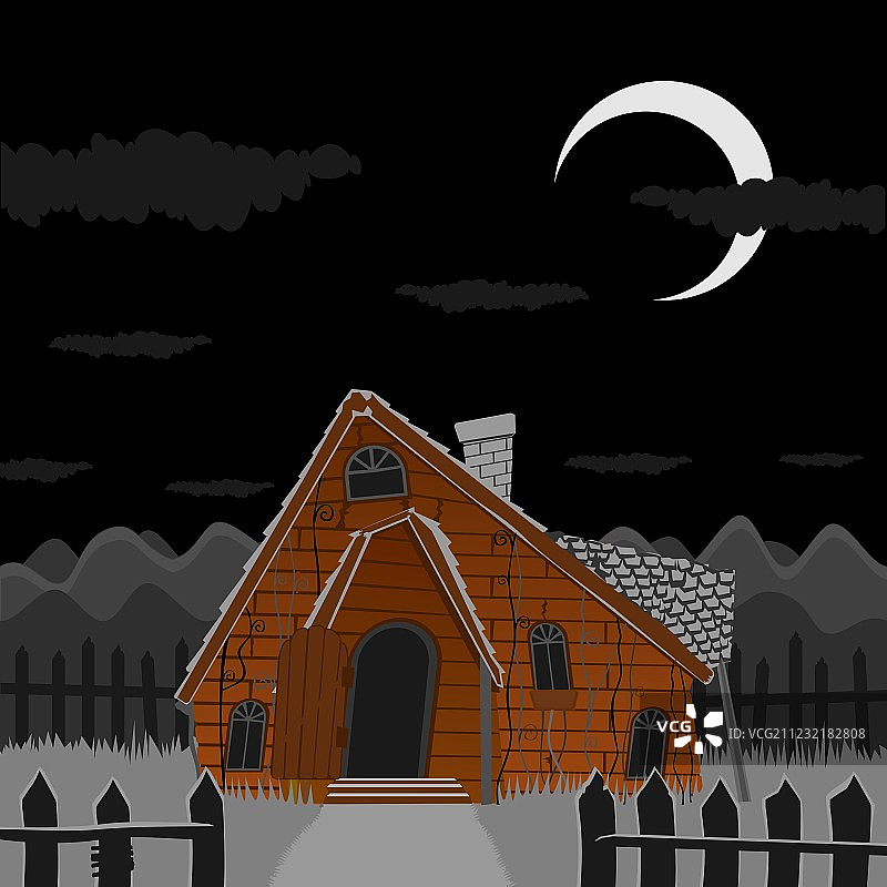 古老的恐怖房屋图片素材