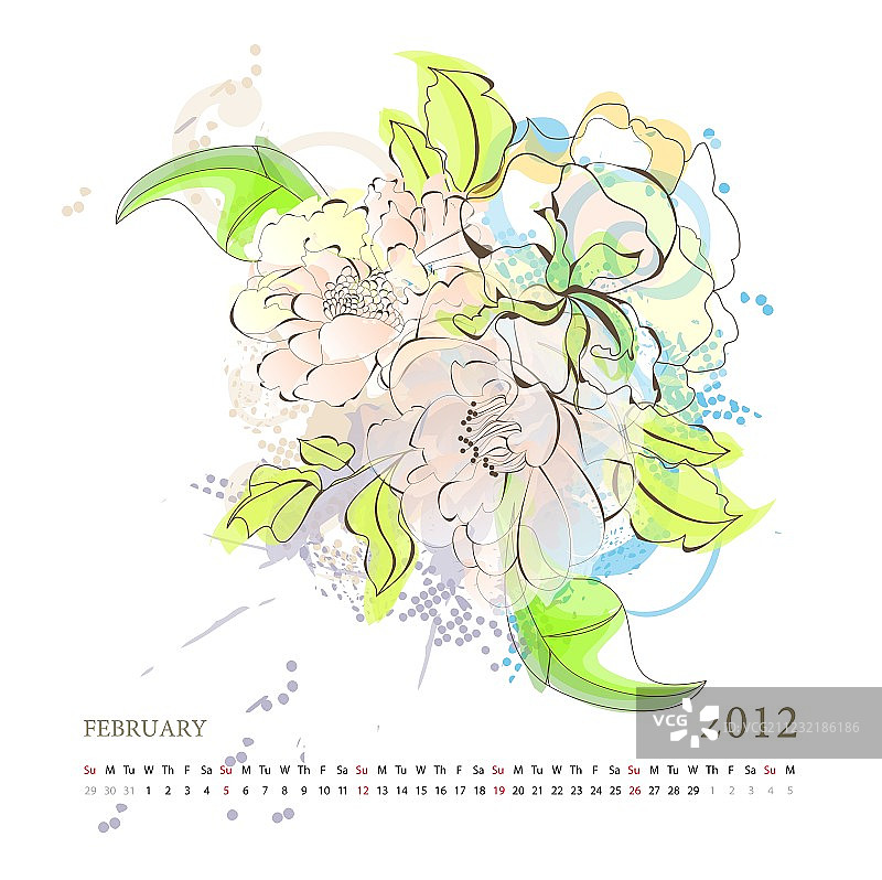 2012年日历图片素材