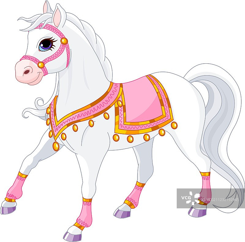 美丽的白色皇家马图片素材