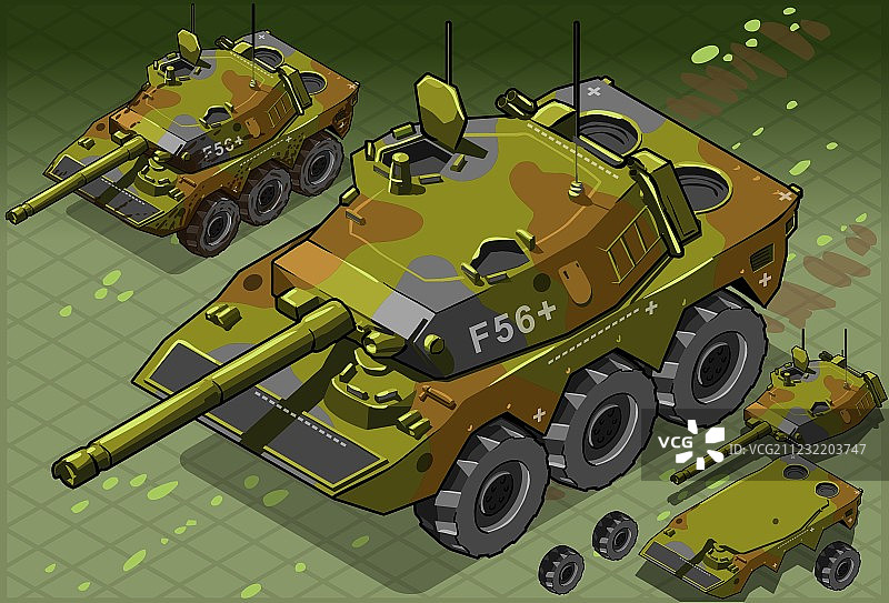 2.5D坦克（两种版本）图片素材