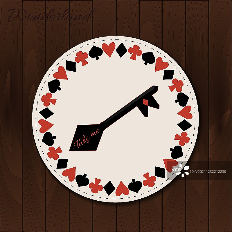 木制仙境钥匙杯垫图片素材