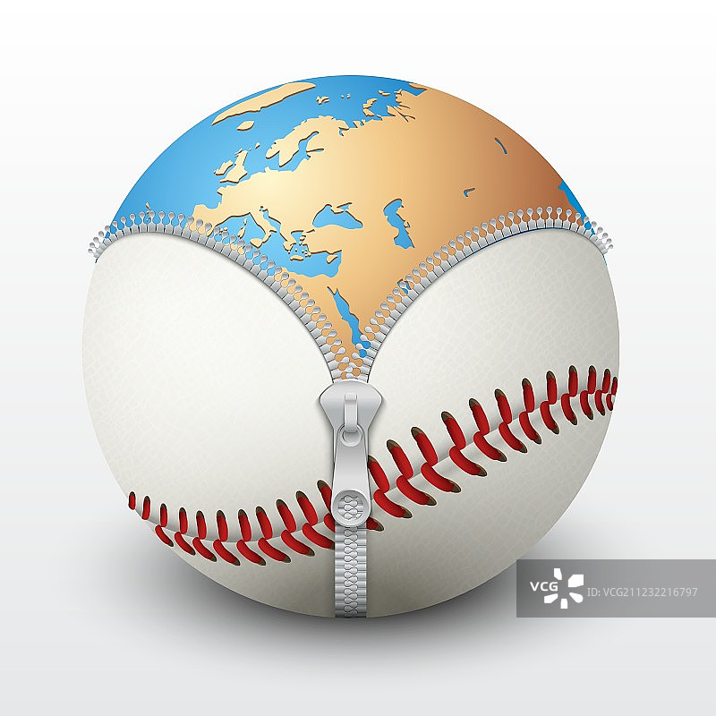 棒球内的地球图片素材
