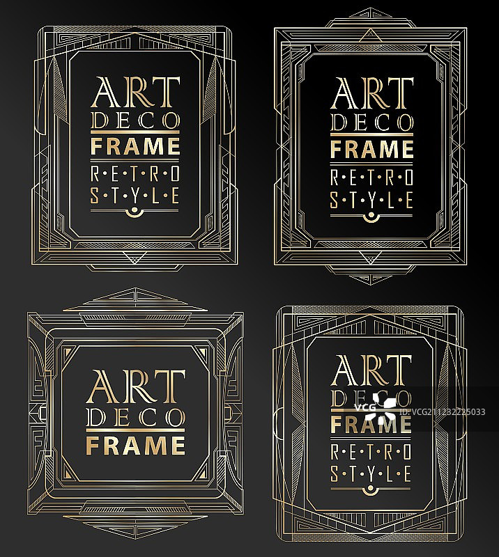 装饰艺术风格几何图形图片素材