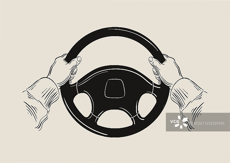 驾驶员手握汽车方向盘图图片素材