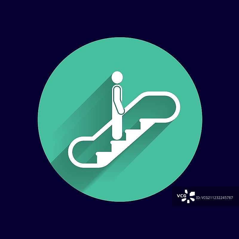 自动扶梯图标按钮标志符号概念图片素材