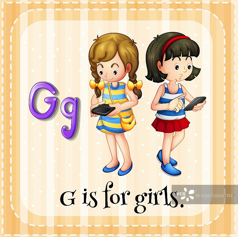 字母G代表女孩图片素材
