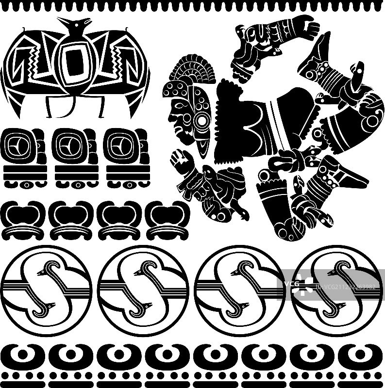 古代美洲装饰品合集图片素材