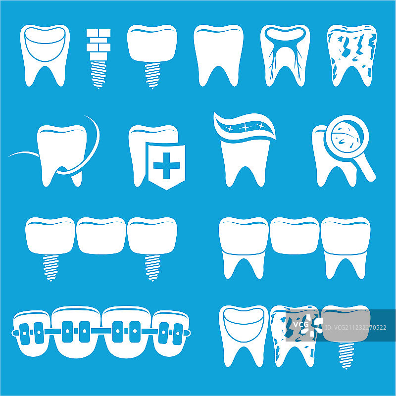 牙医图标合集图片素材