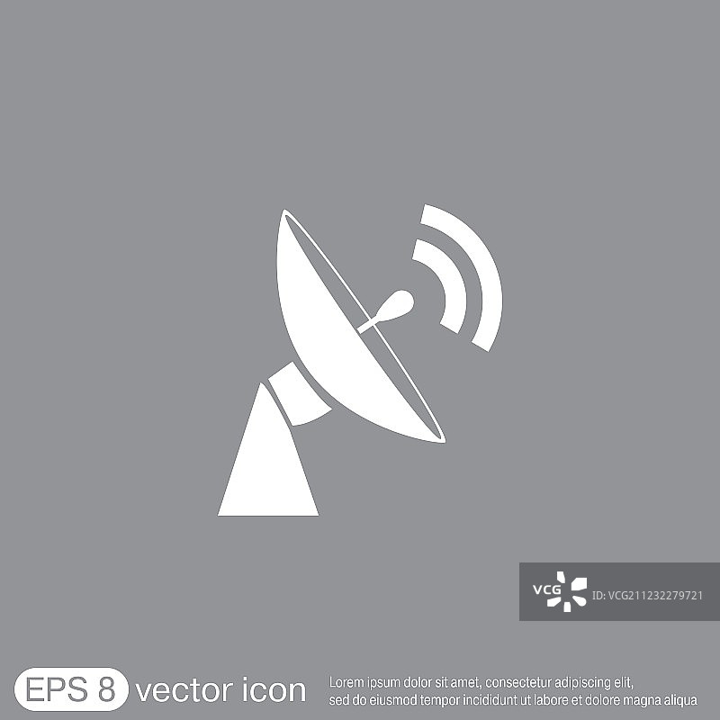 卫星天线图标，雷达信号天线符号图片素材