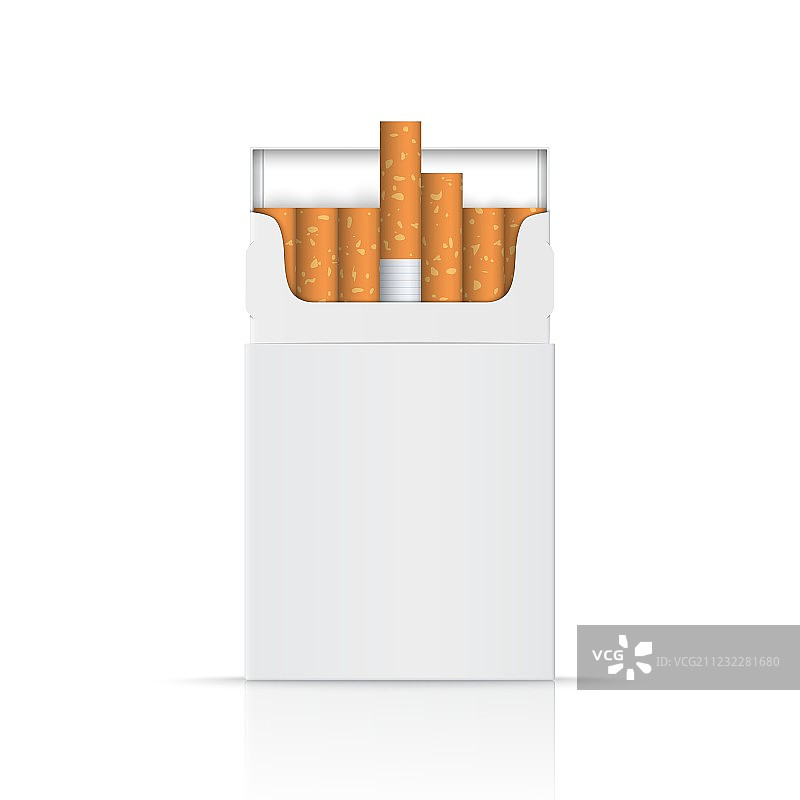 已开封的香烟盒图片素材
