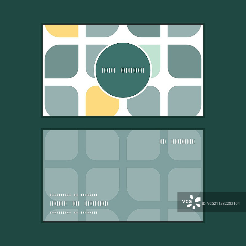 抽象的灰黄色圆形方块图片素材