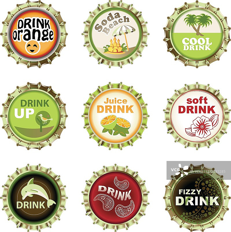 瓶子杯子套装图片素材