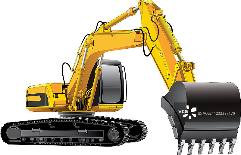 动力挖掘机图片素材
