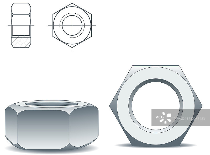 金属螺母图片素材
